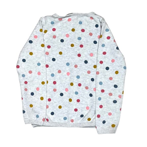 H&M Girls Gray Knit Polka Dot Crewneck Sweater 4-6Y - Picture 3 of 10